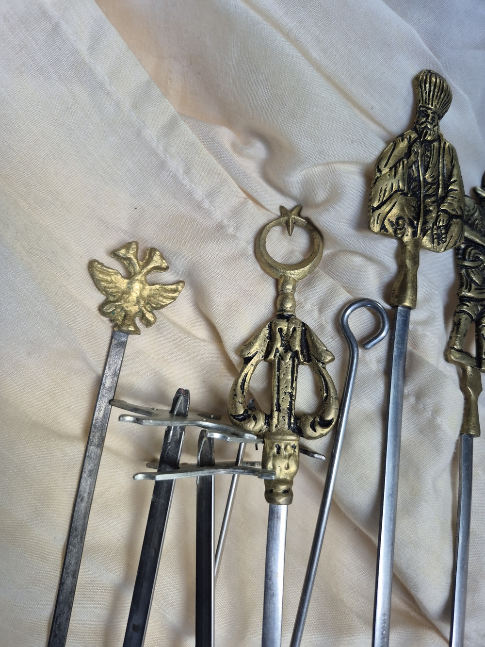 Brass Handles Turkish Kabob Skewers